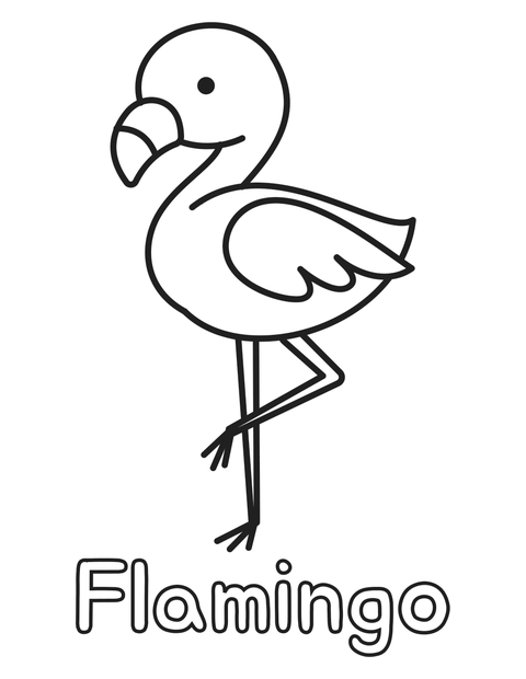 Flamingo coloring page