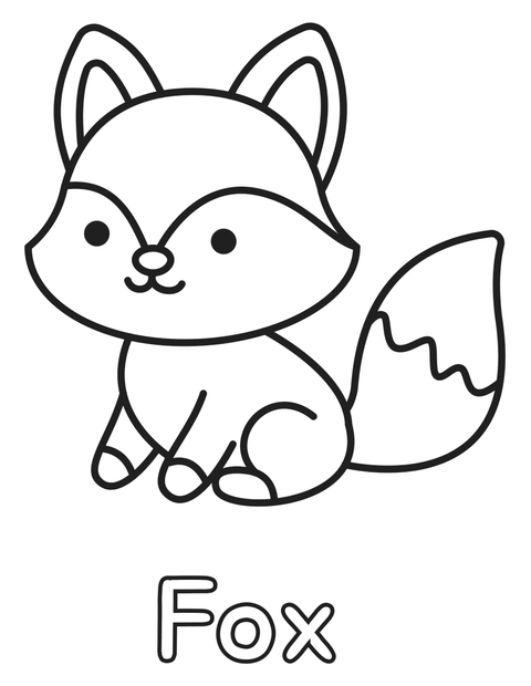 Fox coloring page