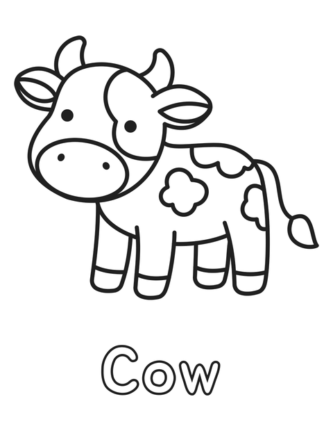 Cow coloring page