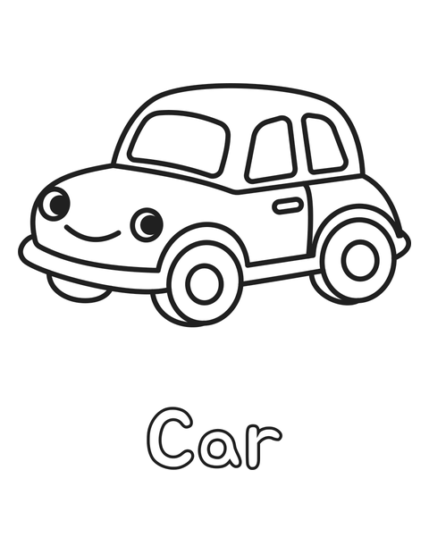 Car coloring page