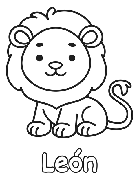 León para colorear