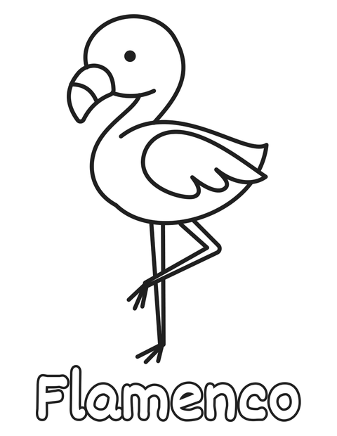 Flamenco para colorear