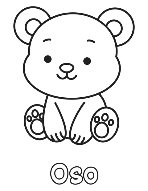 Oso para colorear