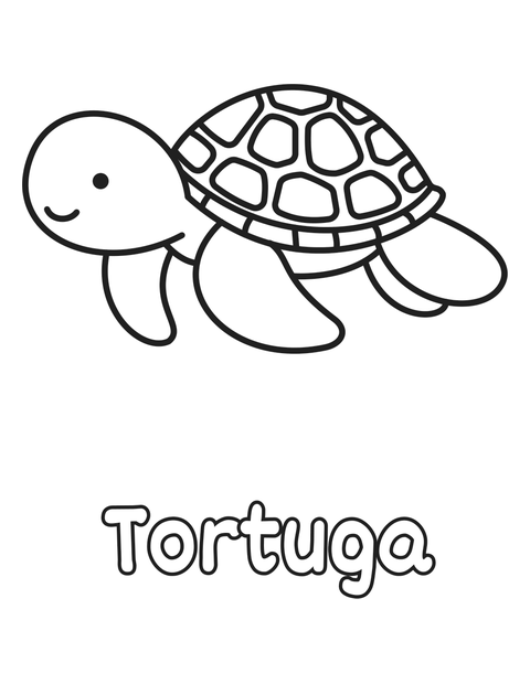 Tortuga para colorear