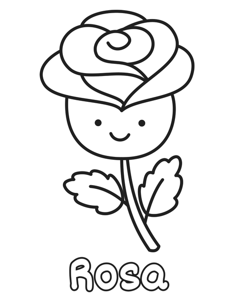 Rosa para colorear