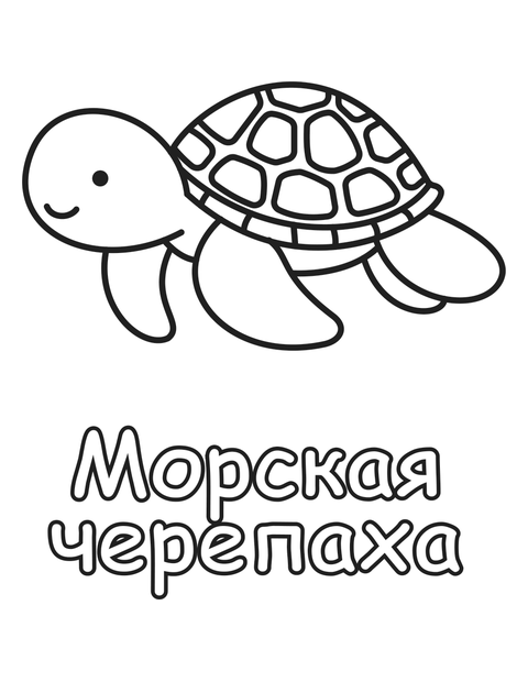 Морская черепаха раскраска